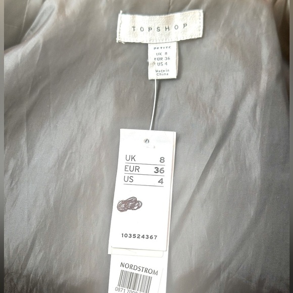 NWT! TopShop Black Faux Leather “Biker Moto” Jacket Size 4 Petite - Picture 10 of 10